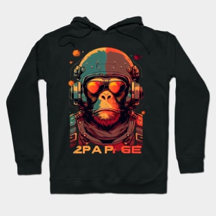 Anime Cyber Ape (Sci-Fi Ape Vintage Retro Future Design Cyberpunk Space Ape) Hoodie